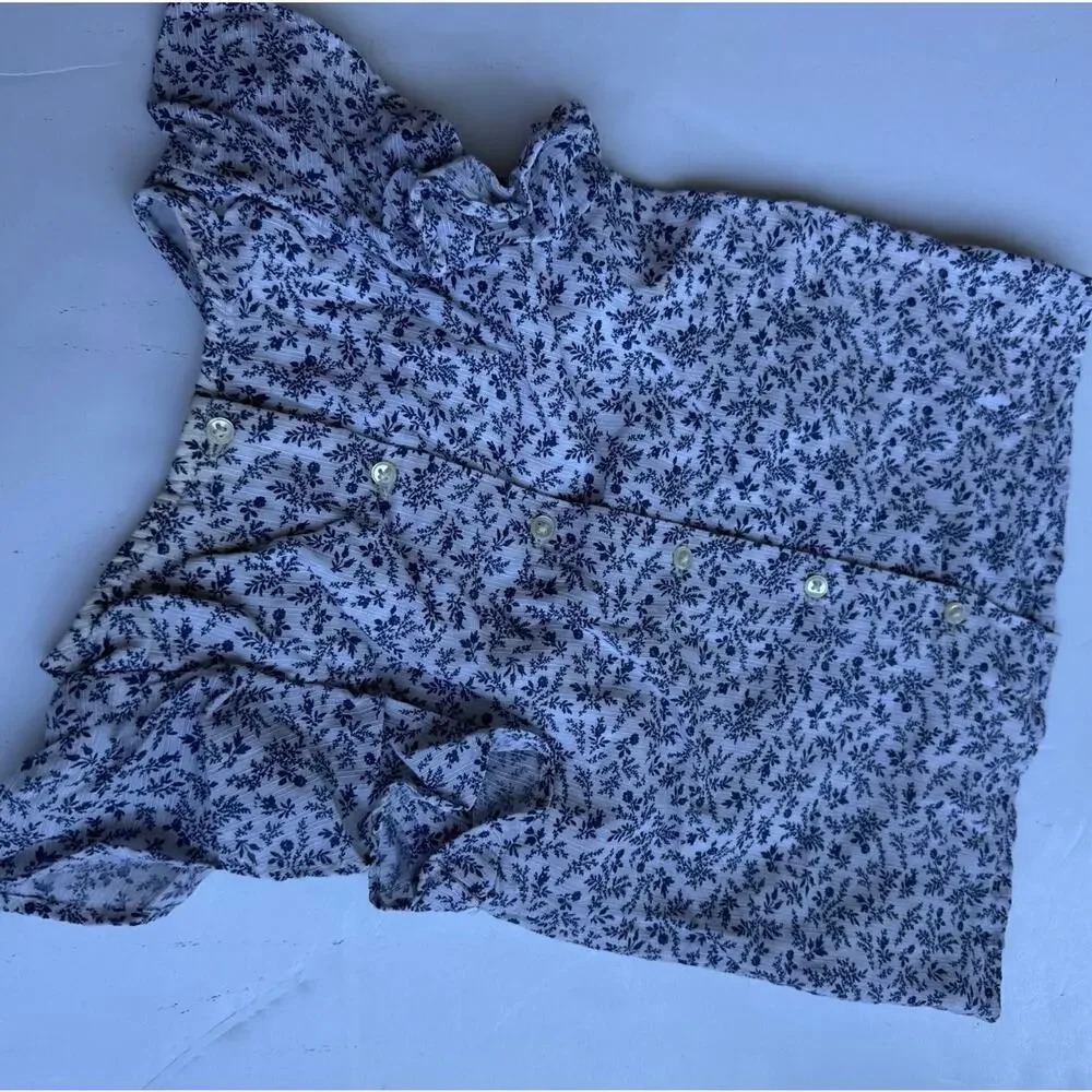 Ralph Lauren Girls' Floral Blouse & Corduroy Skirt Outfit Size 4